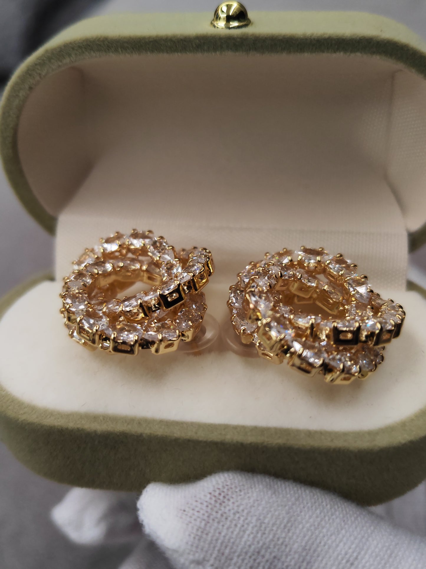 Statement CZ cluster earrings
